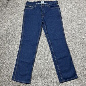 Tyndale FR Jeans Mens 36x32 Blue Straight FRMC Flame Resistant Medium Wash Denim
